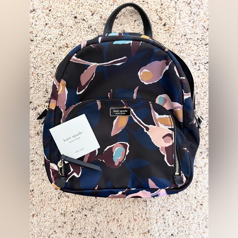 New Kate Spade Dawn Paper Rose Medium Backpack purse